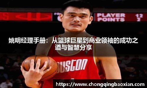姚明经理手册：从篮球巨星到商业领袖的成功之道与智慧分享